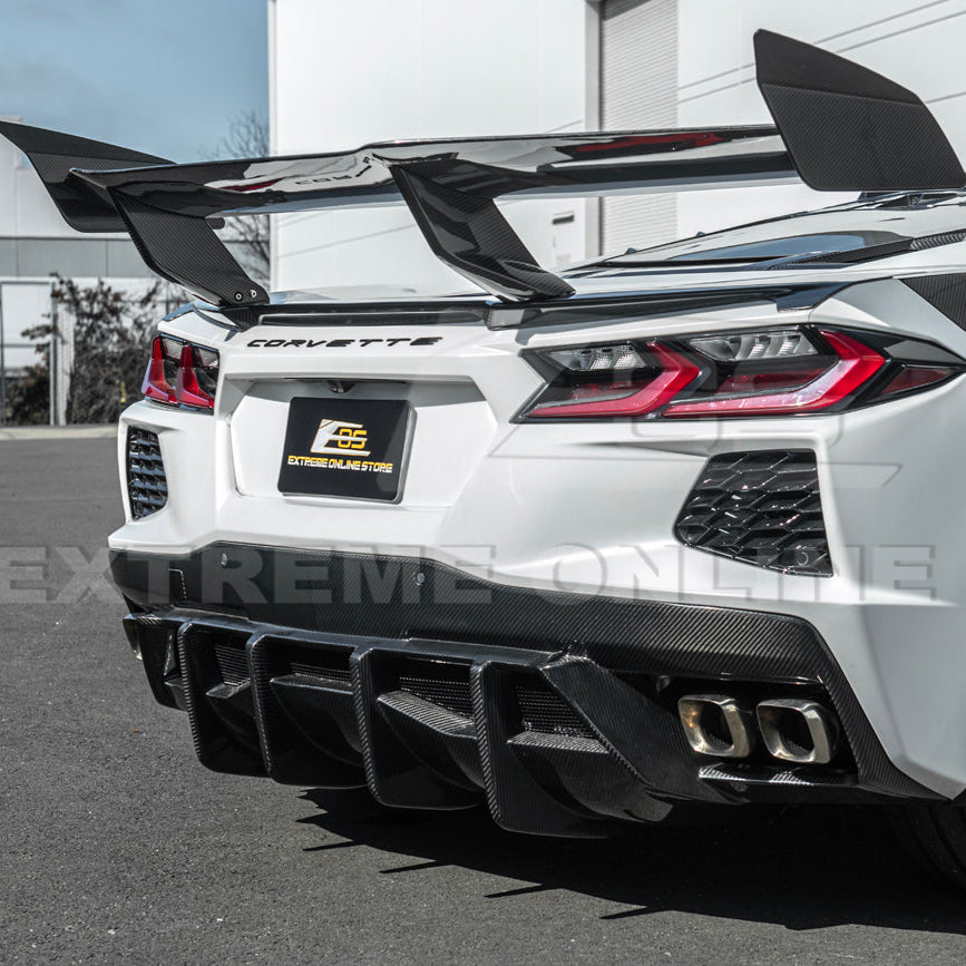 2020-Up Corvette C8 Rear Bumper Diffuser Quad Exit