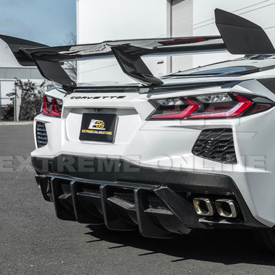 2020-Up Corvette C8 Rear Bumper Diffuser Quad Exit