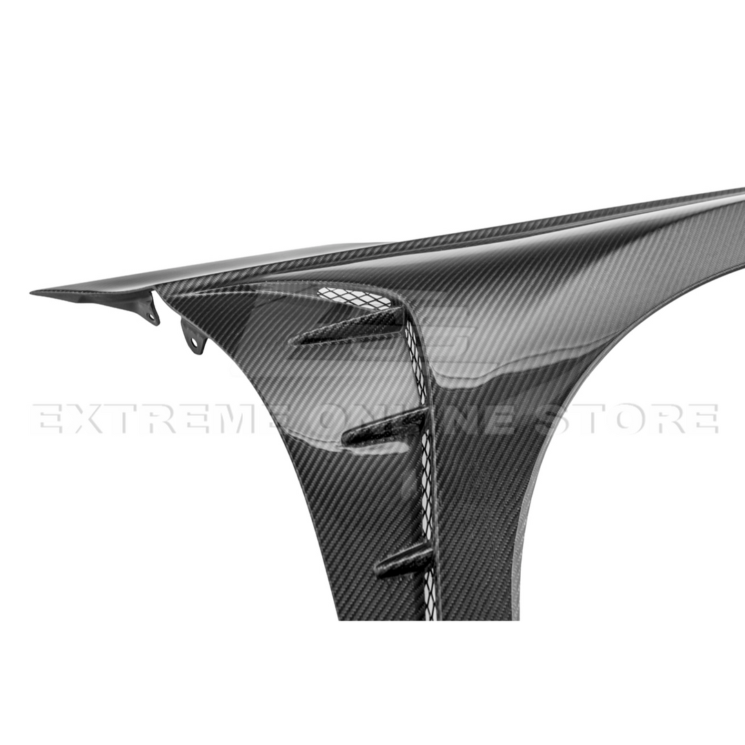 2022-Up Honda Civic | JDM Varis Style CARBON FIBER Front Vented Hood w/ Fender