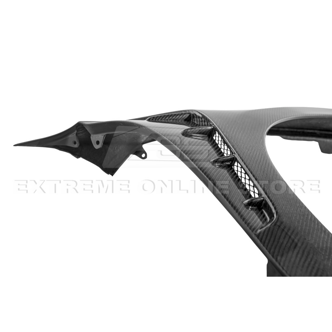 2022-Up Honda Civic | JDM Varis Style CARBON FIBER Front Vented Hood w/ Fender