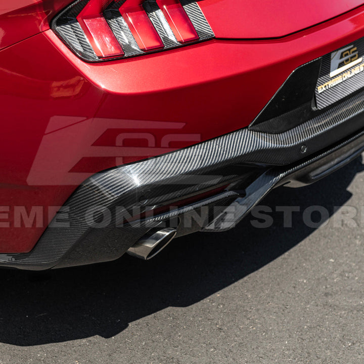 2024+ Ford Mustang GT Style Dry Carbon Fiber Rear Bumper Diffuser