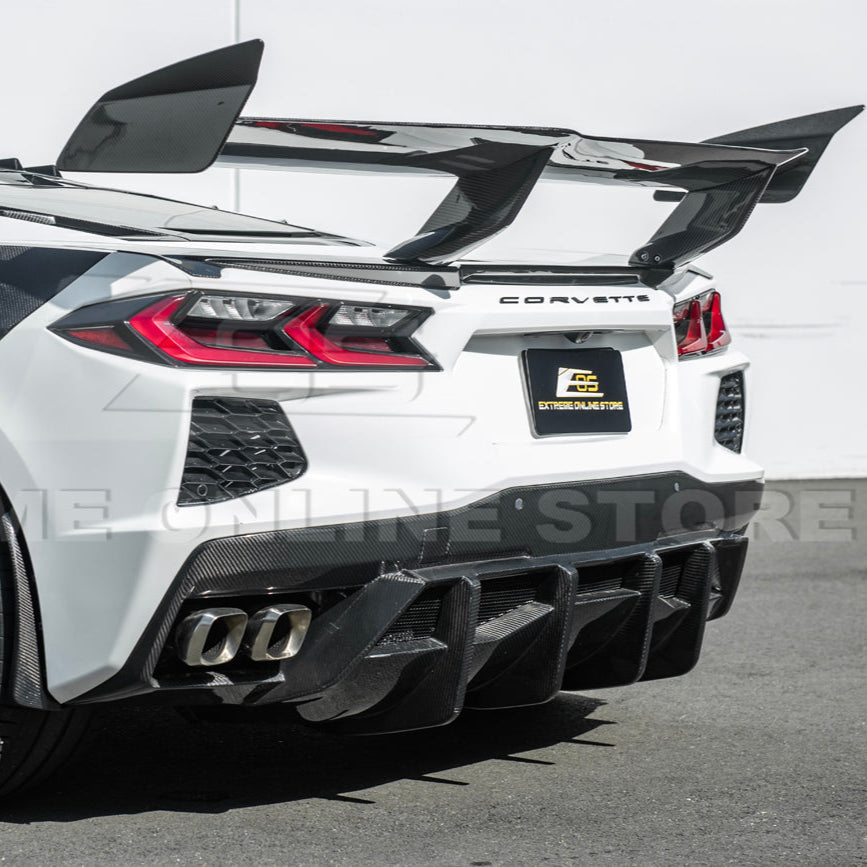 2020-Up Corvette C8 Rear Bumper Diffuser Quad Exit