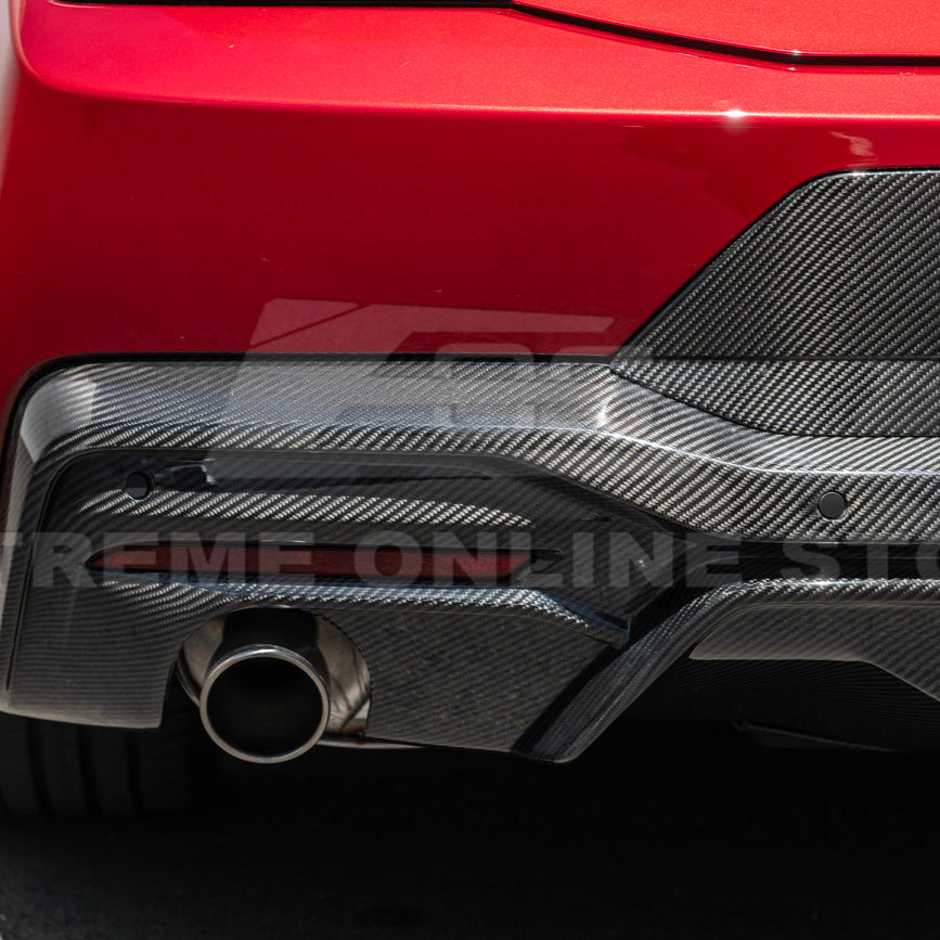 2024+ Ford Mustang GT Style Dry Carbon Fiber Rear Bumper Diffuser