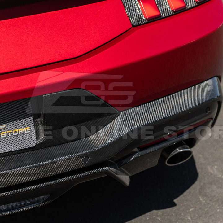 2024+ Ford Mustang GT Style Dry Carbon Fiber Rear Bumper Diffuser