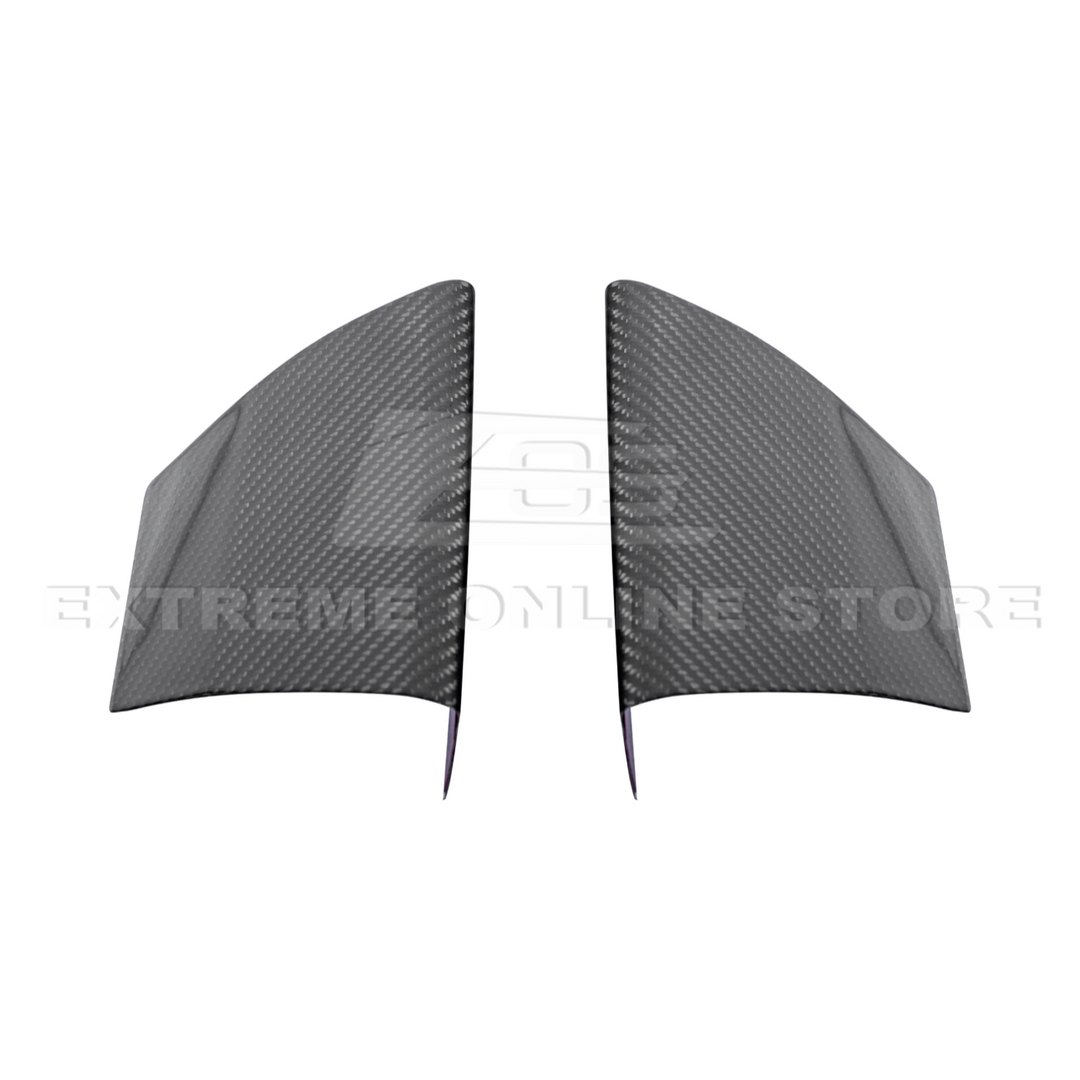 2015-20 Ford Mustang Shelby GT350 DRY Carbon Fiber Front Upper Grille Inserts Pair