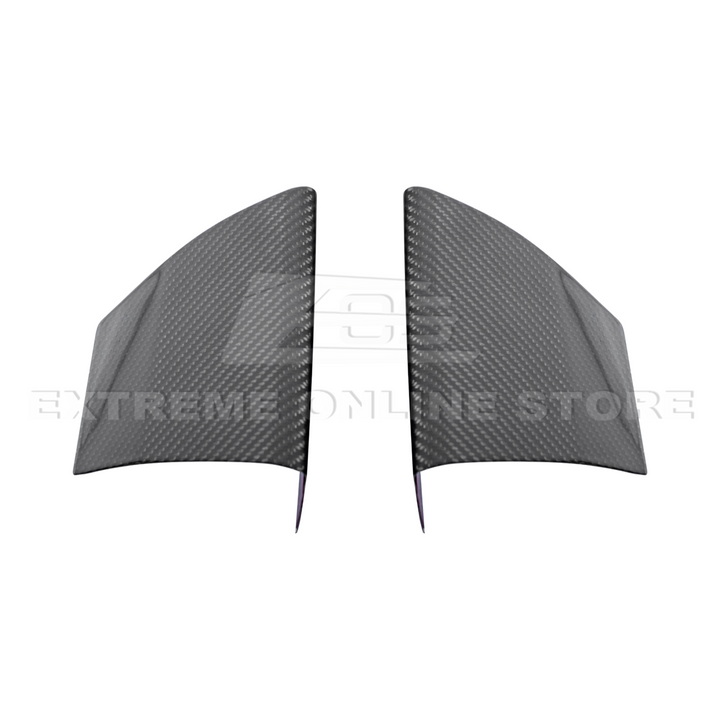 2015-20 Ford Mustang Shelby GT350 DRY Carbon Fiber Front Upper Grille Inserts Pair