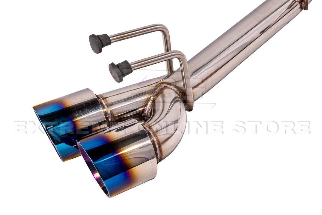 Dual Tip Single Stack 2018-2024 Toyota Camry SE Muffler Delete Single Exit Axle Back Dual Ti ...