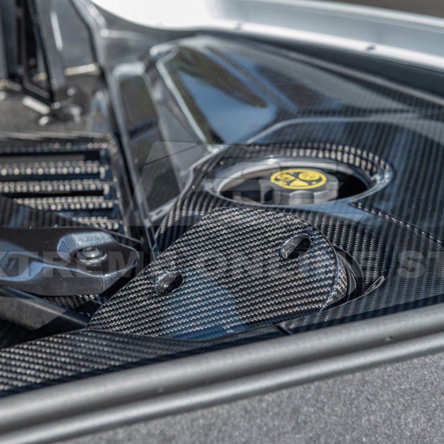 Chevrolet Corvette C8 DRY CARBON FIBER Engine Bay Struct Covers ...