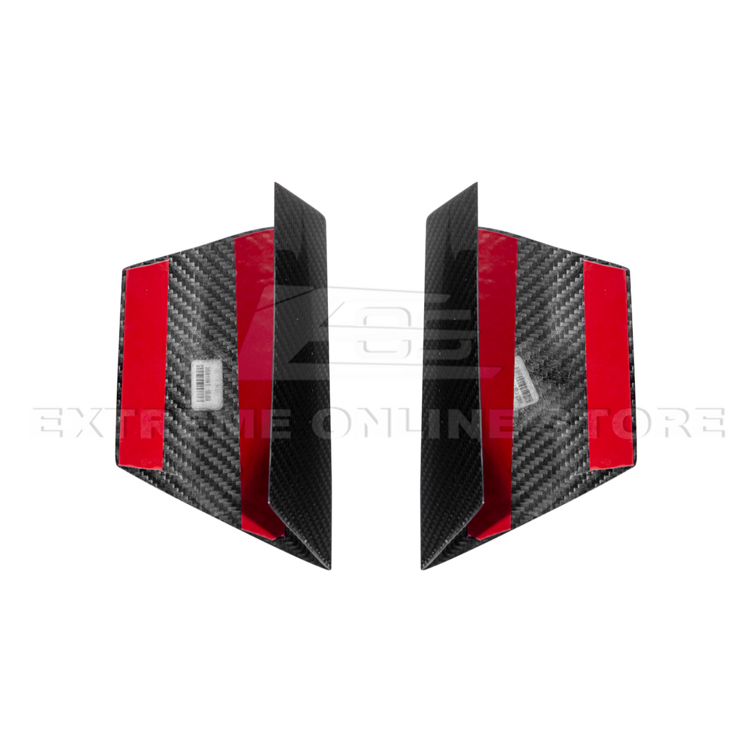 2015-20 Ford Mustang Shelby GT350 DRY Carbon Fiber Front Upper Grille Inserts Pair