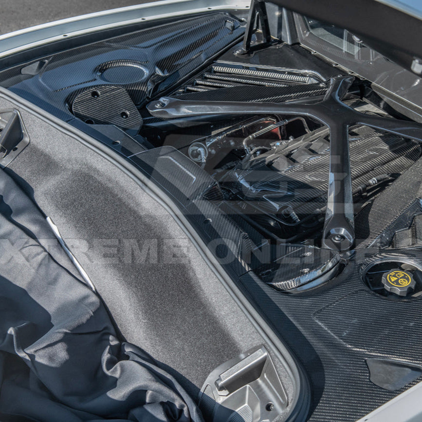Chevrolet Corvette C8 DRY CARBON FIBER Engine Bay Struct Covers ...
