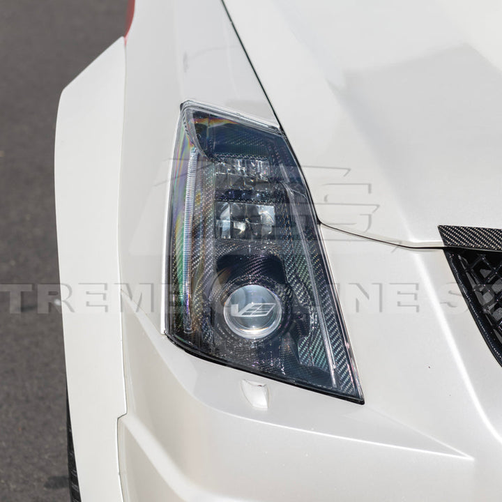 2009-15 CTS-V Dry Carbon Fiber Headlights Internal Lens Cover