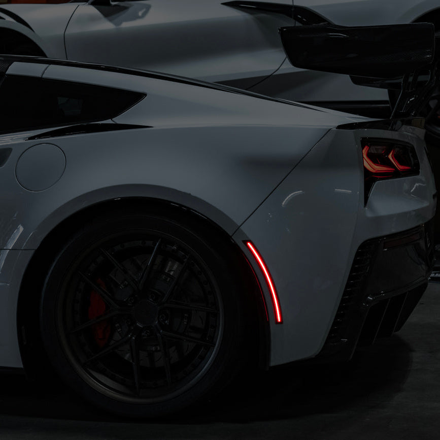 Corvette C7 Rear LED Smoke Tinted Side Marker Lights
