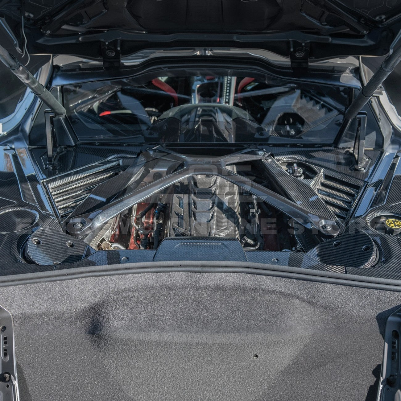 Chevrolet Corvette C8 DRY CARBON FIBER Engine Bay Struct Covers ...