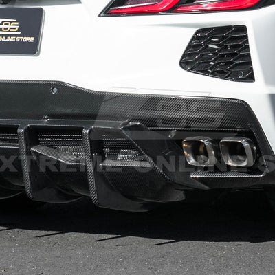 2020-Up Corvette C8 Rear Bumper Diffuser Quad Exit