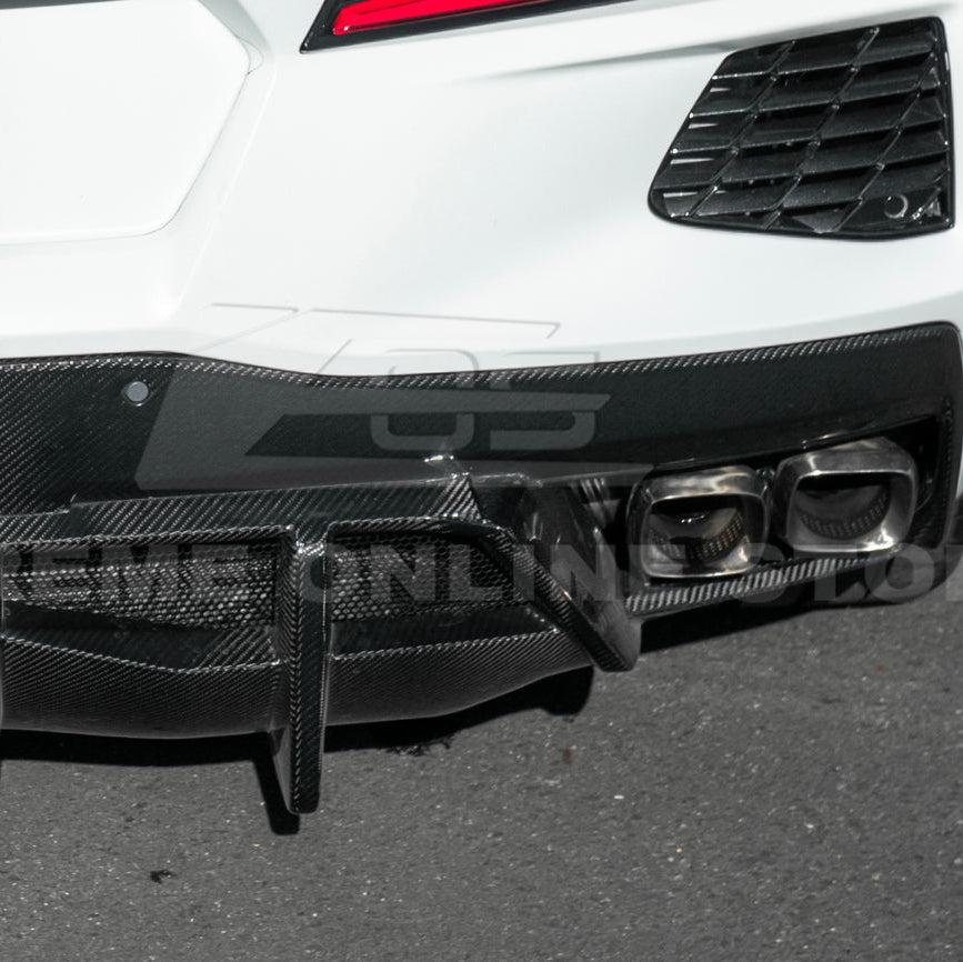 2020-Up Corvette C8 Rear Bumper Diffuser Quad Exit