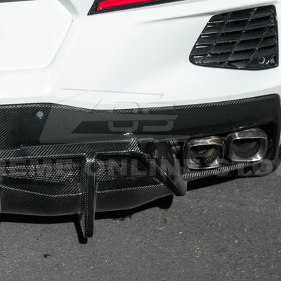2020-Up Corvette C8 Rear Bumper Diffuser Quad Exit