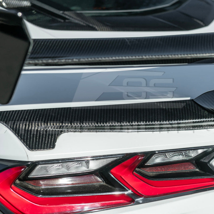 Corvette C8 ZR1 Style CARBON FIBER Rear High Wing Spoiler Bracket