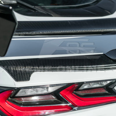Corvette C8 ZR1 Style CARBON FIBER Rear High Wing Spoiler Bracket