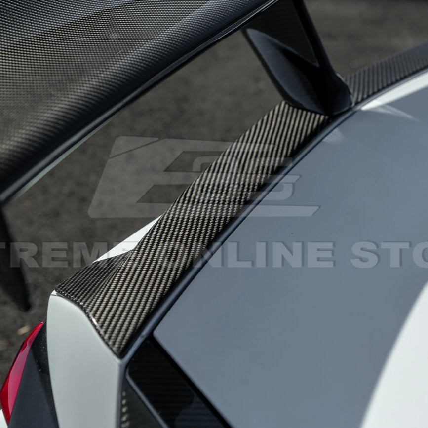 Corvette C8 ZR1 Style CARBON FIBER Rear High Wing Spoiler Bracket