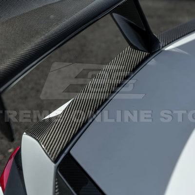 Corvette C8 ZR1 Style CARBON FIBER Rear High Wing Spoiler Bracket