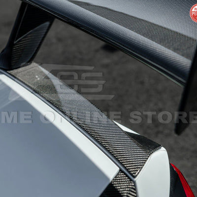 Corvette C8 ZR1 Style CARBON FIBER Rear High Wing Spoiler Bracket