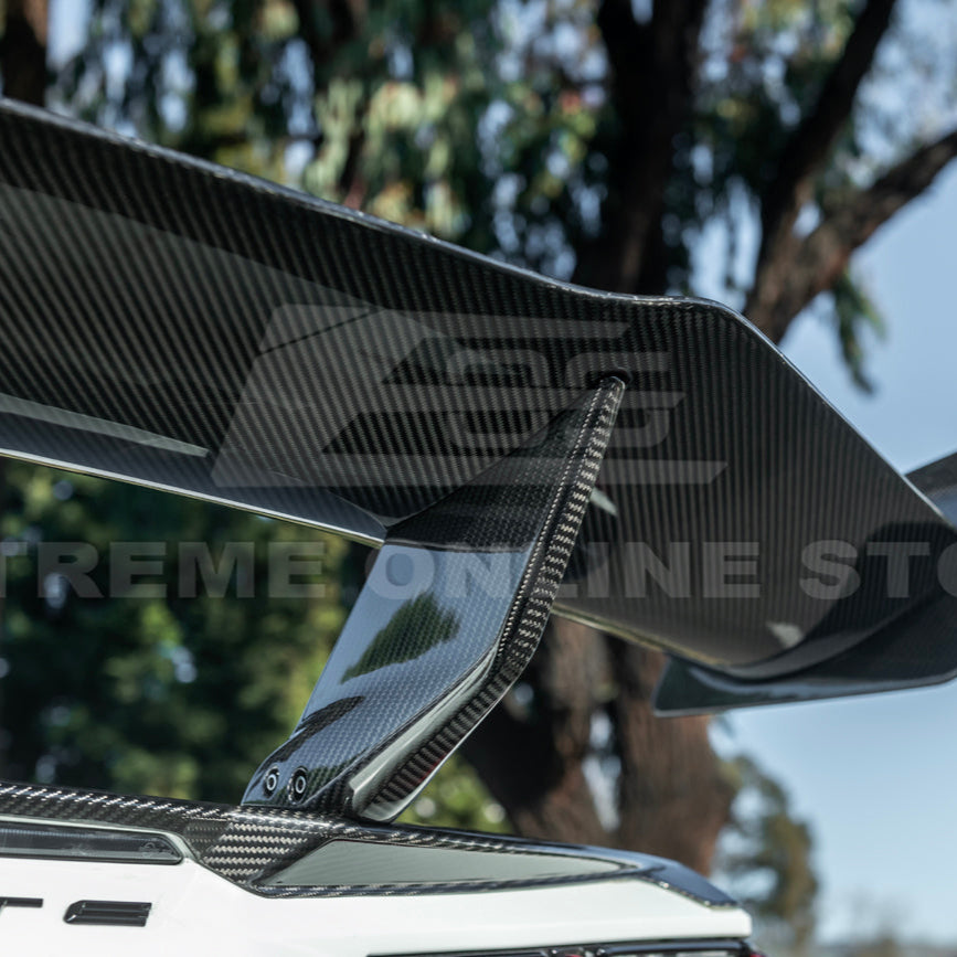 Corvette C8 ZR1 Style CARBON FIBER Rear High Wing Spoiler Bracket