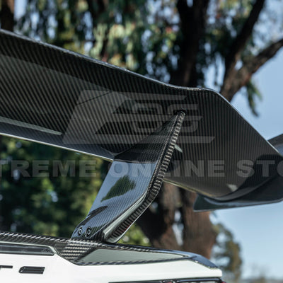 Corvette C8 ZR1 Style CARBON FIBER Rear High Wing Spoiler Bracket