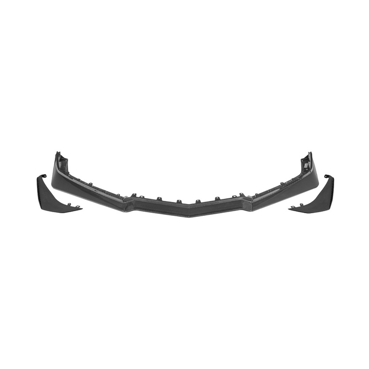 2023-Present Corvette C8 Z06 / E-Ray | Z07 Extended DRY CARBON FIBER Front Lip Splitter &amp; No-Drill Canards