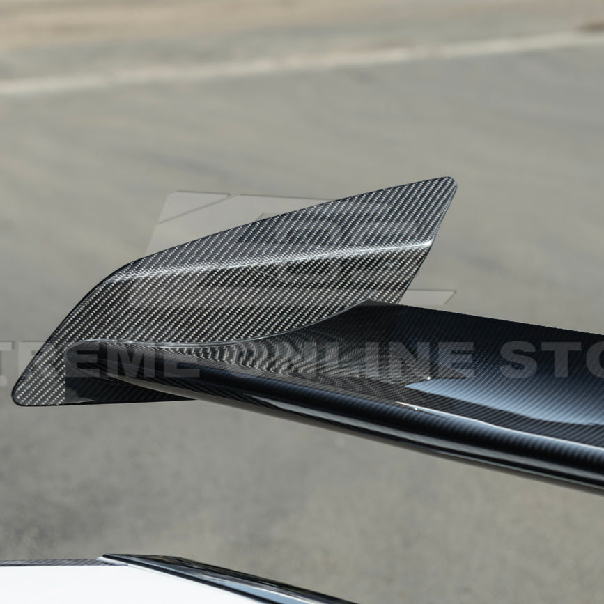 Corvette C8 ZR1 Style CARBON FIBER Rear High Wing Spoiler Bracket