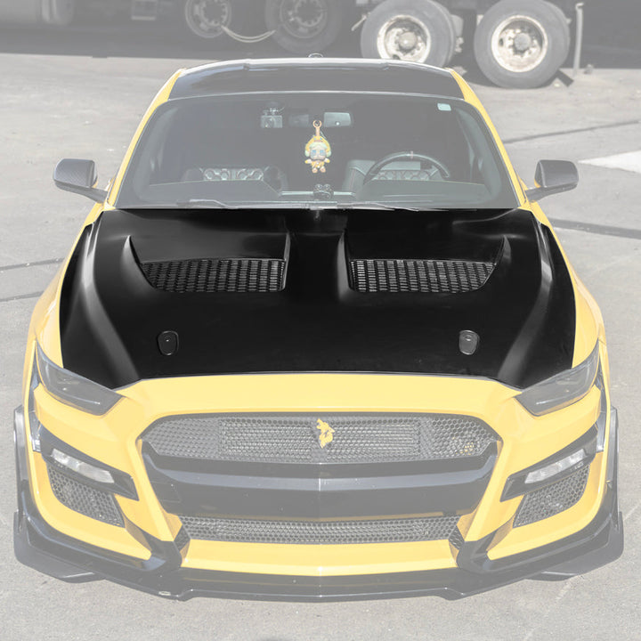 2015-17 Ford Mustang | S650 GTD Style Aluminum Front Hood Vented Cover
