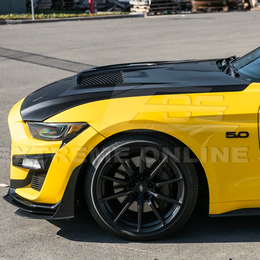 2015-17 Ford Mustang | S650 GTD Style Aluminum Front Hood Vented Cover