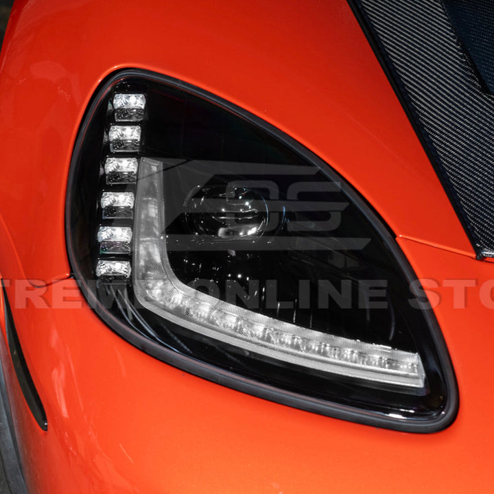 2005-13 Corvette C6 l C7 Style Projector LED Sequential Signal Turn Headlights