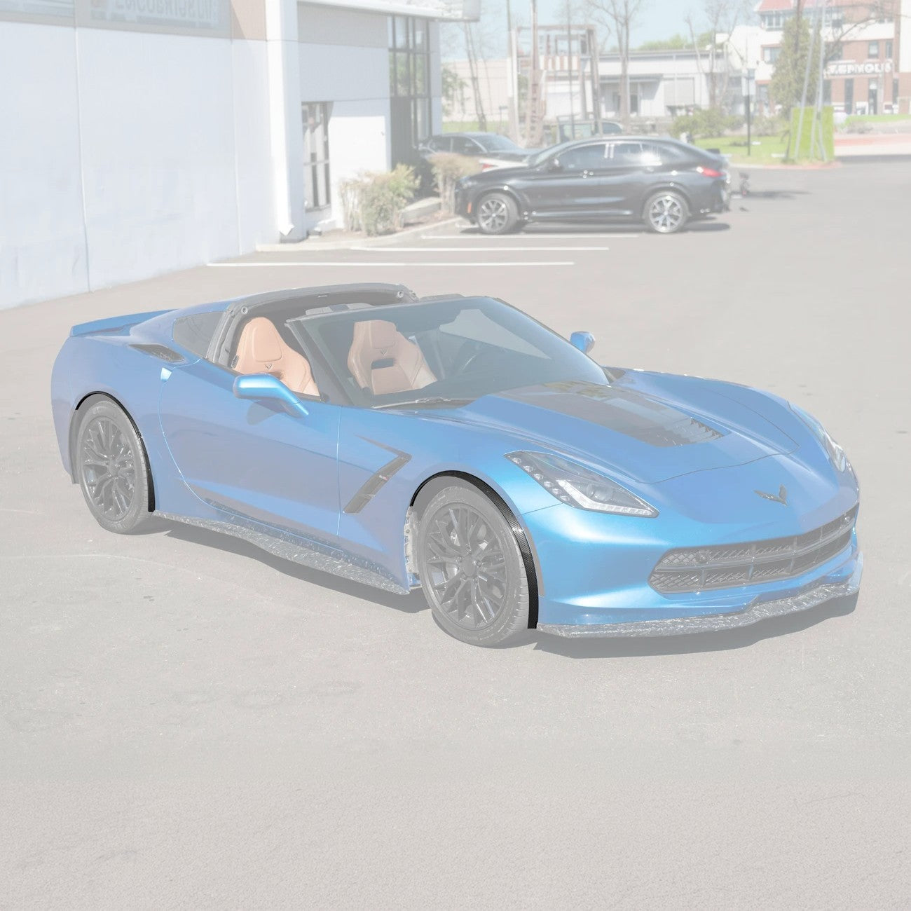 Corvette C7 Base Carbon Flash Front & Rear Quarter Extension Pair