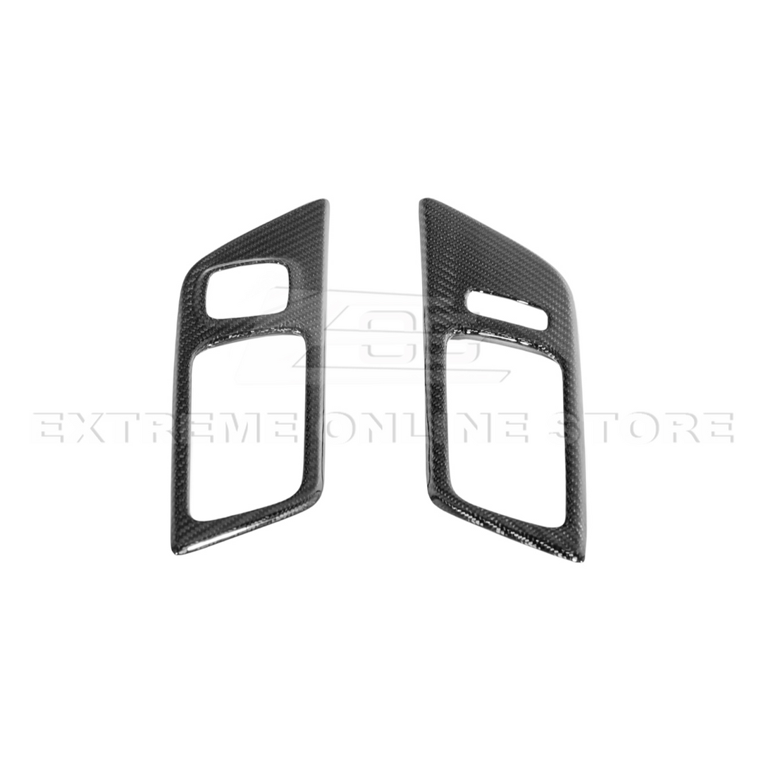 2015-Up Ford Mustang DRY CARBON FIBER Door Handle Panel Cover