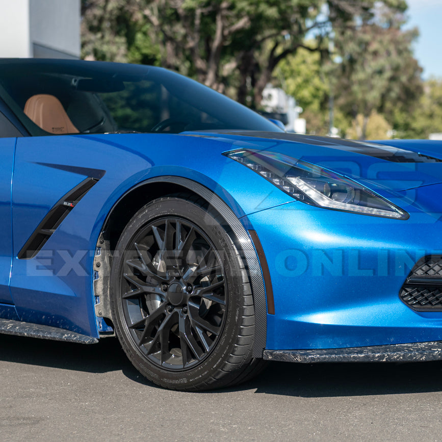 Corvette C7 Base Carbon Flash Front & Rear Quarter Extension Pair