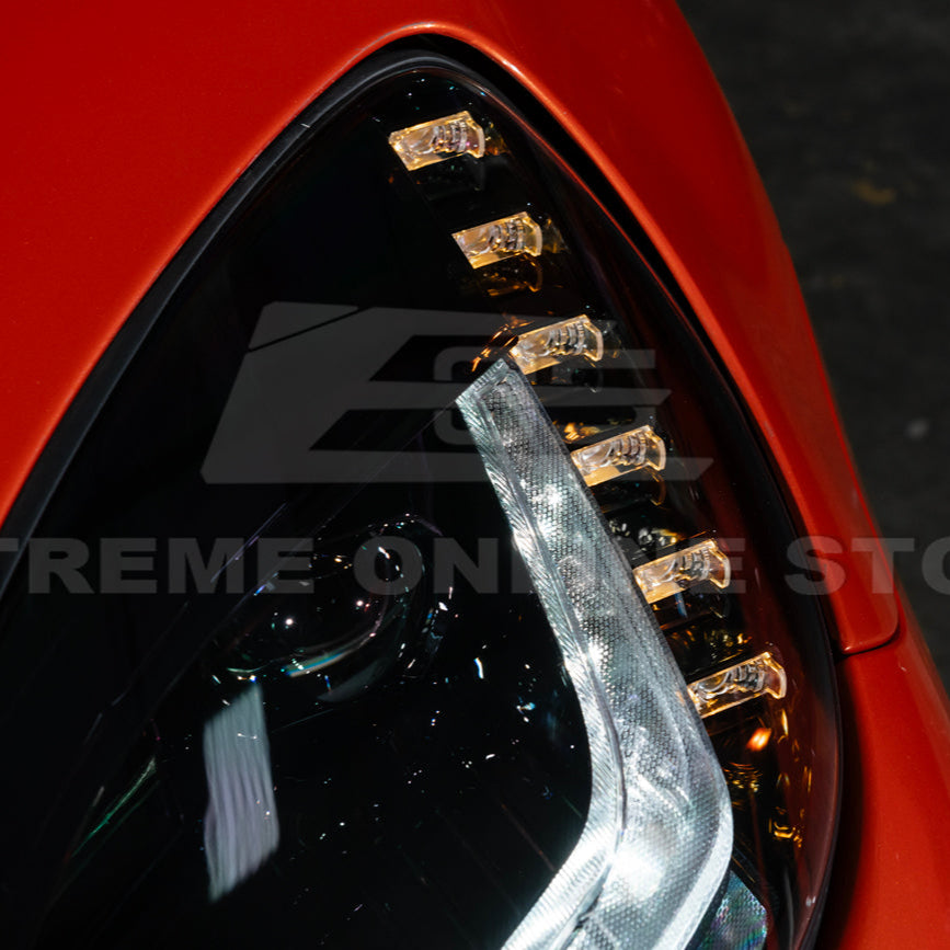 2005-13 Corvette C6 l C7 Style Projector LED Sequential Signal Turn Headlights