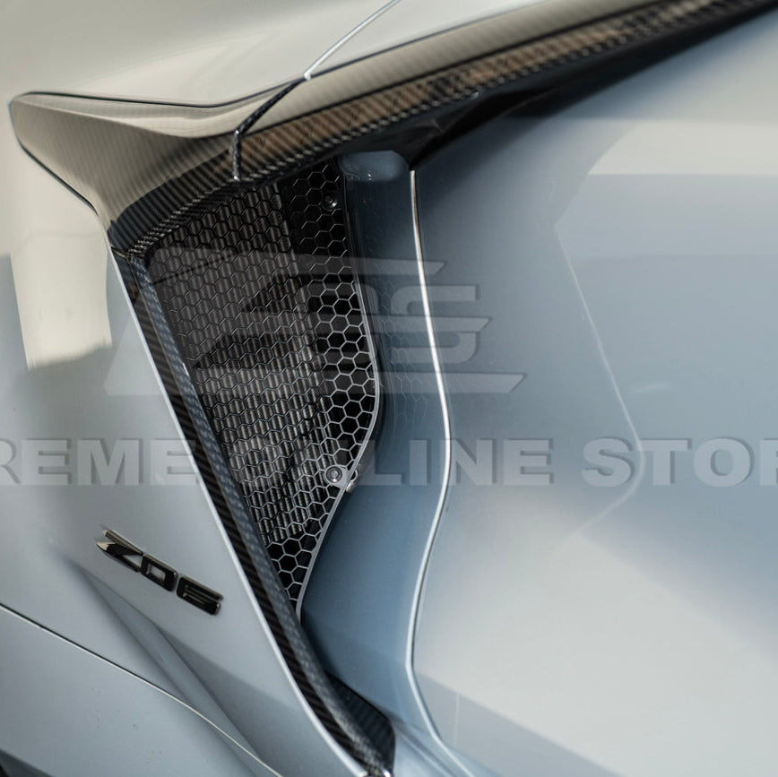 Corvette C8 Z06 Aluminum Black Rear Side Intake Mesh Grille Inserts