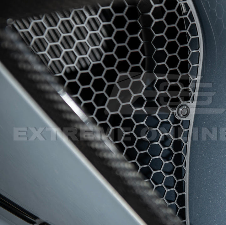Corvette C8 Z06 Aluminum Black Rear Side Intake Mesh Grille Inserts