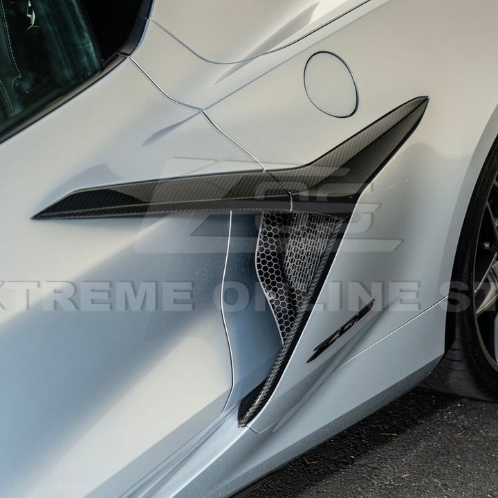 Corvette C8 Z06 Aluminum Black Rear Side Intake Mesh Grille Inserts