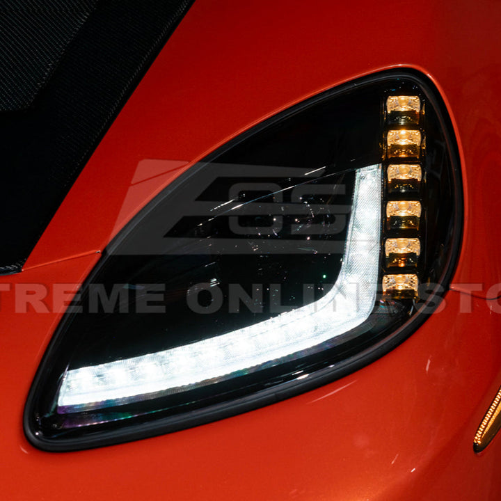 2005-13 Corvette C6 l C7 Style Projector LED Sequential Signal Turn Headlights