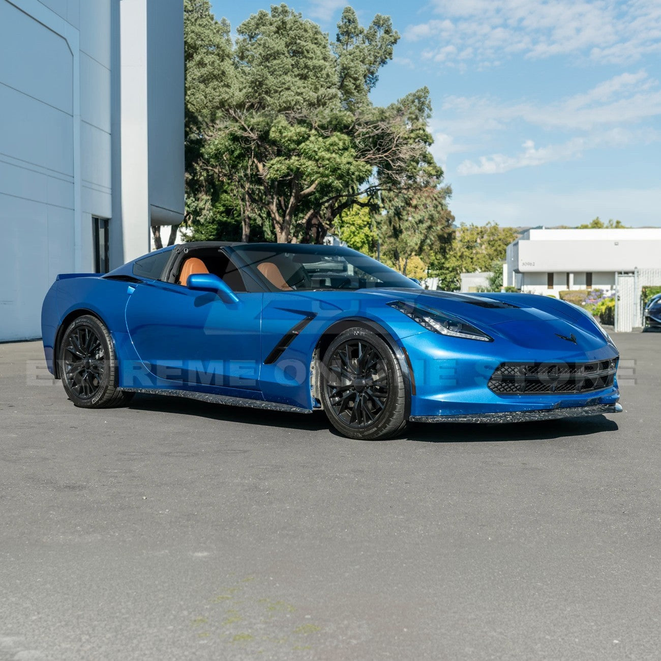 2014-19 Corvette C7 Base Carbon Flash Front & Rear Quarter Extension Pair