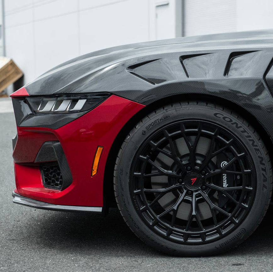 2024-Up Ford Mustang GT | Dry Carbon Fiber Overlay Headlight Eyebrow