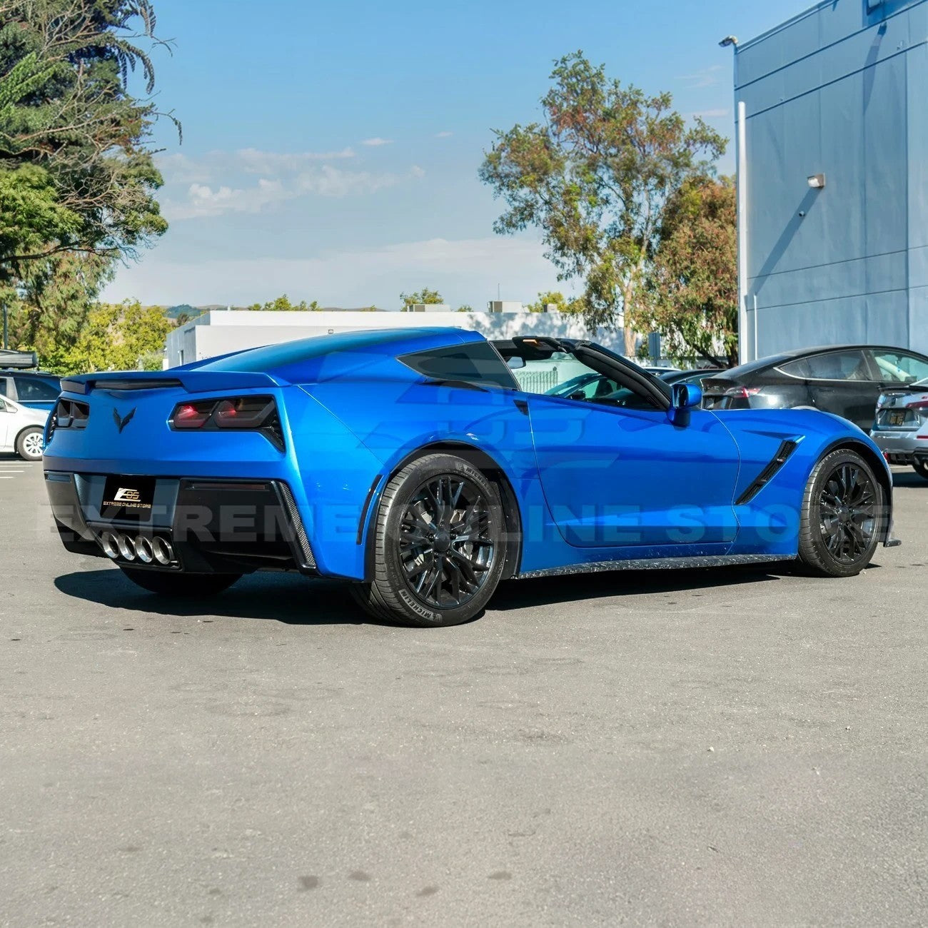 2014-19 Corvette C7 Base Carbon Flash Front & Rear Quarter Extension Pair