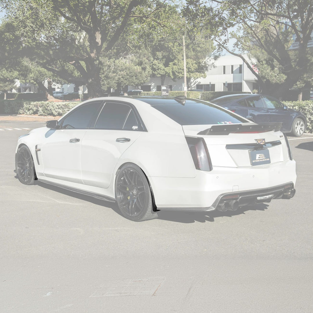 2016-19 Cadillac CTS-V | DRY CARBON FIBER Front and Rear Mud Flaps Splash Guard