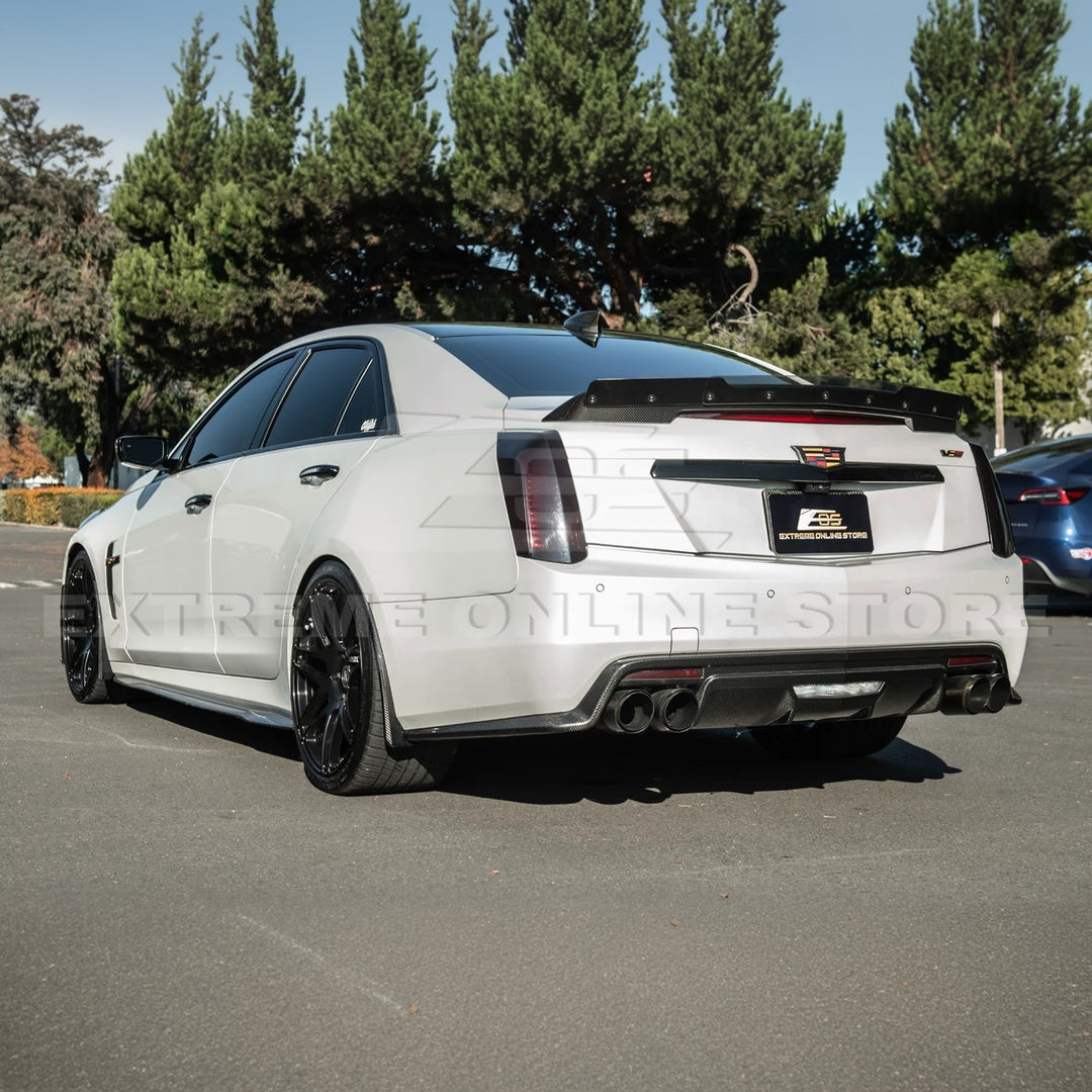 2016-19 Cadillac CTS-V | DRY CARBON FIBER Front and Rear Mud Flaps Splash Guard