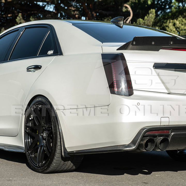 2016-19 Cadillac CTS-V | DRY CARBON FIBER Front and Rear Mud Flaps Splash Guard