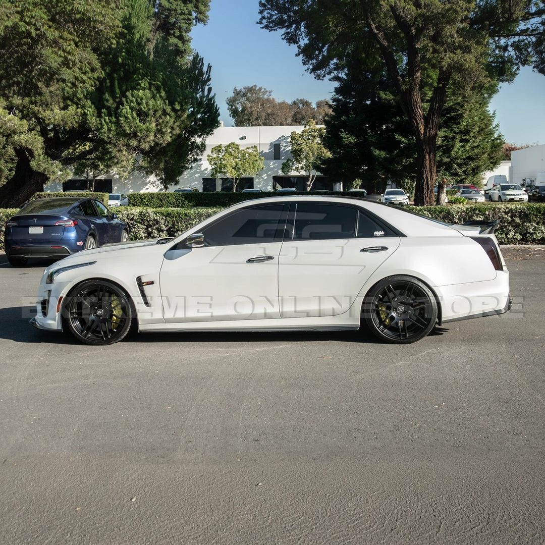 2016-19 Cadillac CTS-V | DRY CARBON FIBER Front and Rear Mud Flaps Splash Guard