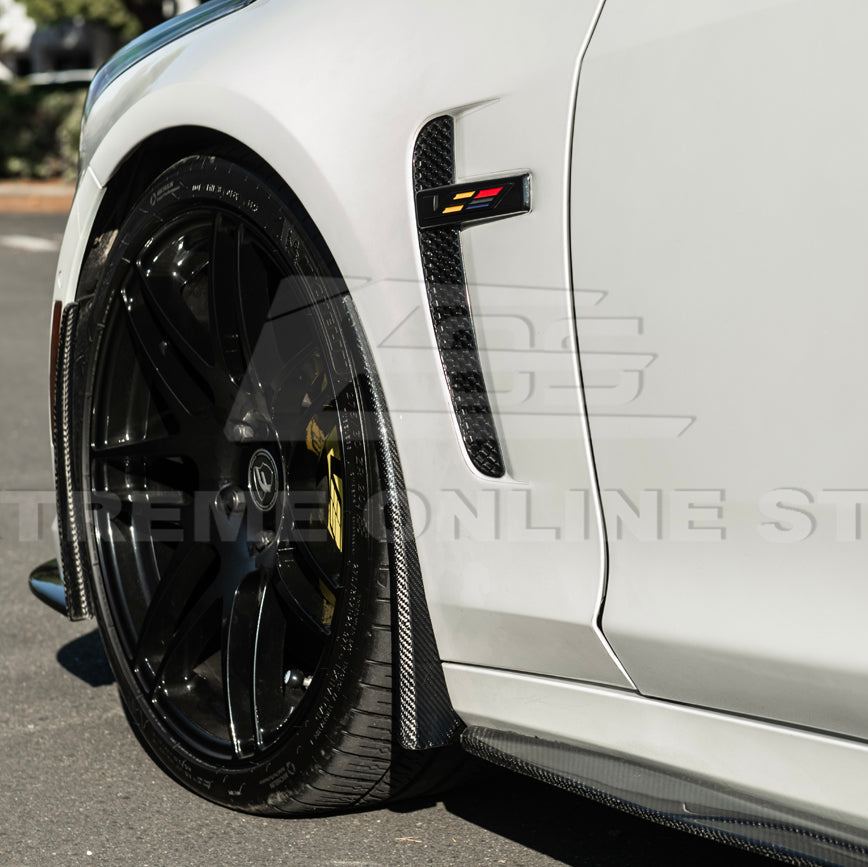 2016-19 Cadillac CTS-V | DRY CARBON FIBER Front and Rear Mud Flaps Splash Guard