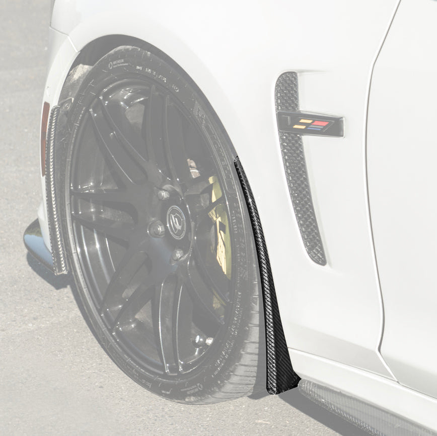 2016-19 Cadillac CTS-V DRY CARBON FIBER Front Mud Flaps Splash Guard
