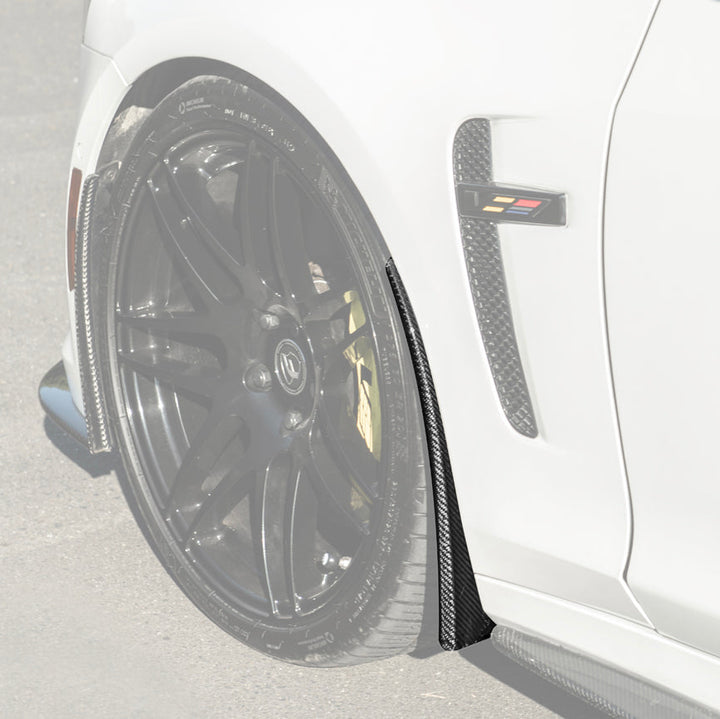 2016-19 Cadillac CTS-V DRY CARBON FIBER Front Mud Flaps Splash Guard